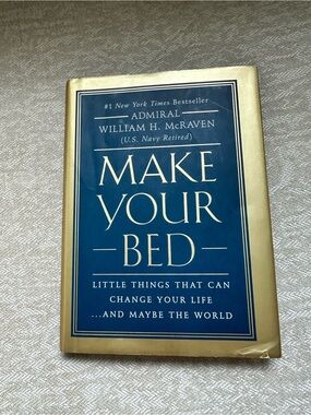 Make Your Bed by - Navy Blue and Gold Hardcover